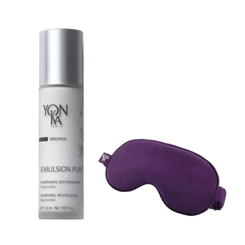 CADEAU Emulsion Pure + Masque de nuit en Soie